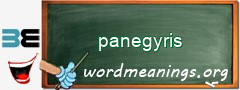 WordMeaning blackboard for panegyris